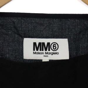 Martin Margiela 6 20SS アシンメトリックラッフルポプリンノースリーブチュニックブラウス 36 ブラック