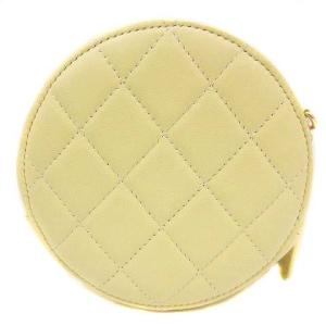 CHANEL 21SS ラムスキンチェーンショルダーバッグ ココマーク ビジュー イエロー AP1944 B04833