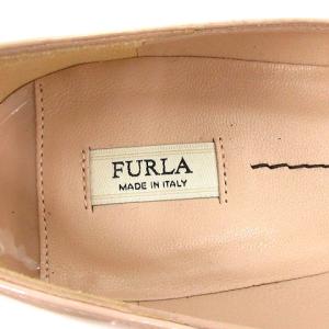 FURLA エナメルポインテッドトゥパンプス ピンクベージュ