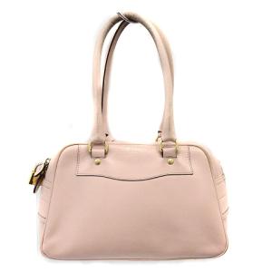 ミニレザーボストンバッグ  ピンク