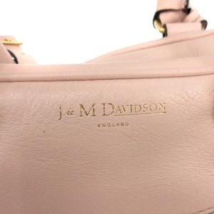 J&M DAVIDSON ミニレザーボストンバッグ  ピンク