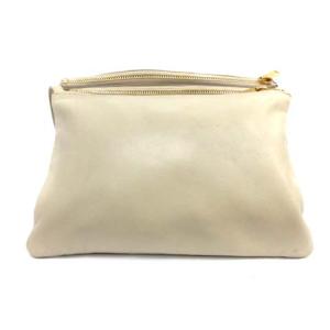 CELINE トリオラージ ショルダーバッグ レザー ゴールド金具 バックル