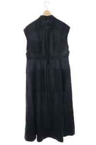 Drawer 19SS フレンチスリーブロングワンピース リネン 38 黒