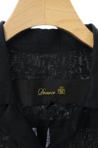 Drawer 19SS フレンチスリーブロングワンピース リネン 38 黒