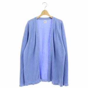 パイルカーディガン 長袖 Ｍ ライトブルー