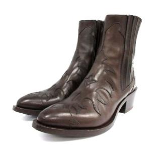 SARTORE ウエスタンブーツ サイドゴア レザー 36 ブラウン