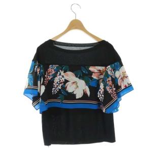 Diagram GRACE CONTINENTAL 花柄ジャージスカーフトップス 36 ブラック