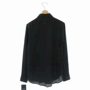 SAINT LAURENT PARIS シルク長袖シャツ F34 ブラック