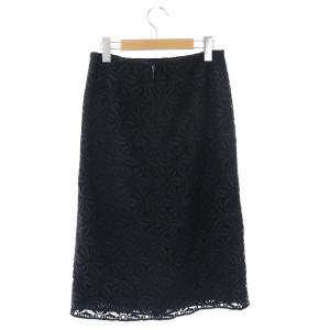 EPOCA プリンテッドフラワーレース 40 ブラック