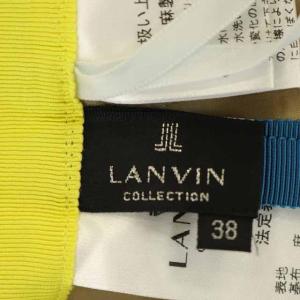 LANVIN COLLECTION フラワー刺繍リネンスカート ベージュ