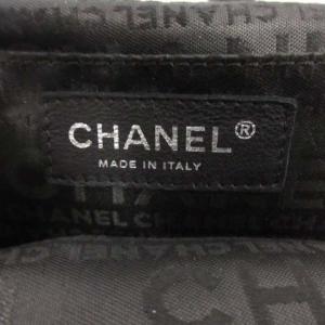 CHANEL フェイクファー プラチェーン ショルダーバッグ がま口 ブラック 10番台