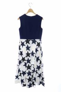 Grace Class 星柄ジャガード切替ワンピース ネイビー
