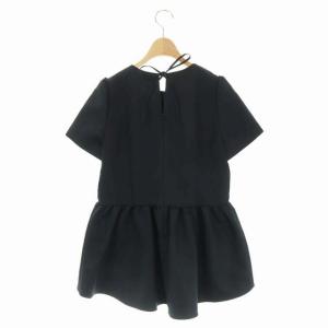 ANAYI 21AW ライトグログランペプラムブラウス 38 ブラック