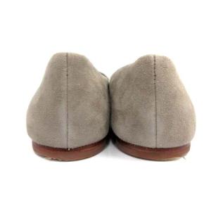 TORY BURCH GEOGIA BALLET C- WIDTH KID SUEDE バレエシューズ 6.5 グレージュ