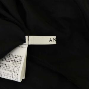 ANAYI 21SS ローンチュニック ブラウス シャツ 長袖 シルク混 36 黒 ブラック