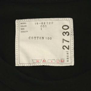 sacai サイドジッププリントTシャツ 1 ブラック