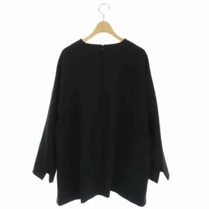 ENFOLD 20AW ダブルクロス1 Pocket PO プルオーバー ブラウス 長袖 38 黒 ブラック