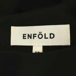 ENFOLD 20AW ダブルクロス1 Pocket PO プルオーバー ブラウス 長袖 38 黒 ブラック