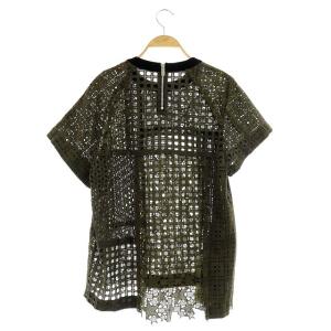 sacai 21SS Embroidery Lace Pullover スターレースブラウス 切替 プリーツ 3