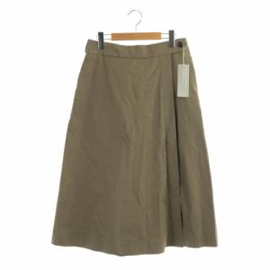 20SS YARN DYED CRISP COTTON ワイドパンツ ラップ風 コットン 3 ベージュ