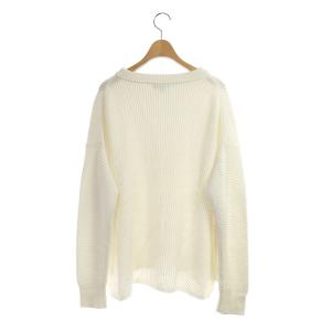 Theory 21SS CASHCOTTON WIDE NECK PO ニット セーター 長袖 プルオーバー S 白 ホワイト