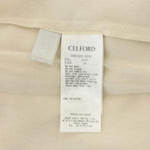 CELFORD 20SS シャーリングプリーツドレス シフォン 38 アイボリー