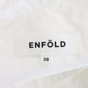 ENFOLD アシンメトリーコットンシャツ 長袖 38 白 ホワイト
