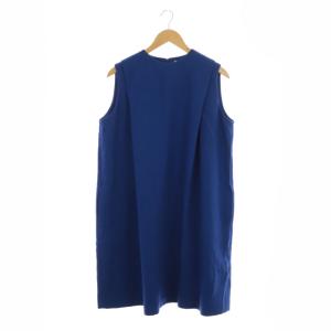 ノースリーブコクーンワンピース 38 ブルー