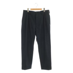 FOX BROTHERS ストライプテーパードパンツ L ネイビー