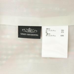 GRACE CONTINENTAL ワンピース ボリュームスリーブ ひざ丈 半袖 36 レッド ホワイト ブラック