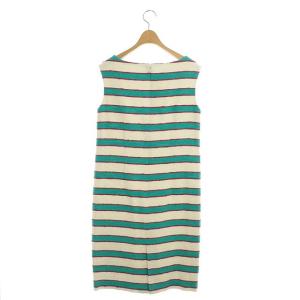 Diagram GRACE CONTINENTAL ボートネックボーダータイトワンピース 36 ターコイズグリーン