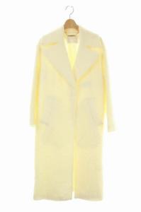 モヘヤチェスターコート ロング アウター 総裏地 34 アイボリー