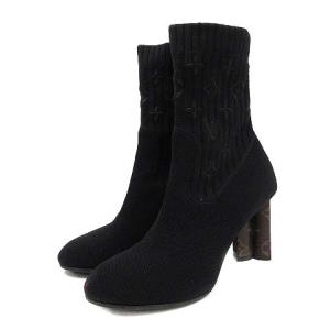 シルエット・ライン アンクルブーツ モノグラム 37 ブラック 1A855A