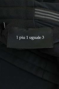 1PIU1UGUALE3 SPORTTRAINING WIDE BLACK LINEパンツ クロップドパンツ 3 ブラック