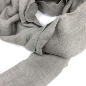 Faliero Sarti 大判ストール フリンジ モダール カシミヤ混 グレー