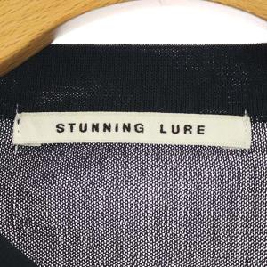 STUNNING LURE ブルゾン ジャケット ハイツイストニット 薄手 M 紺 ネイビー