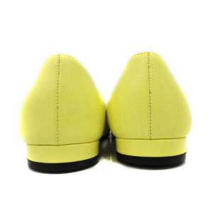 Sergio Rossi SR1 BALLERINA パンプス レザー スクエアトゥ ローヒール 34 イエロー