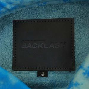 ISAMU KATAYAMA BACKLASH レザーシャツ 長袖 パキスタンカーフ ムラ染め XL ライトブルー