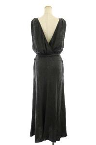 BEAUTY&YOUTH UNITED ARROWS マキシワンピース バックカシュクール リネン M ダークグレー