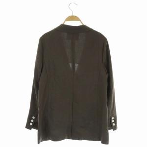 Grace Class 21SS リネンタッチダブルジャケット テーラード 36 茶 