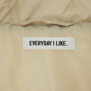 EVERYDAY I LIKE 20AW 中綿ジャケット アウター ダブルジップ ライトベージュ