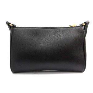 MARC JACOBS ショルダーバッグ ポシェット レザー 牛革 ゴールド金具 黒 ブラック