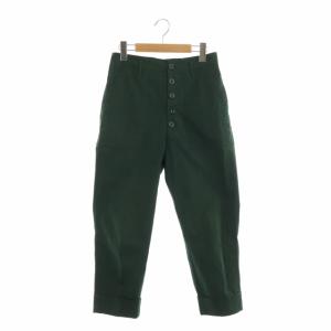 LOWCROTCH パンツ ボタンフライ ストレート 34 グリーン