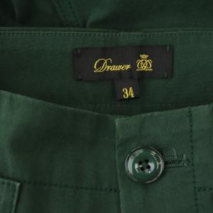Drawer LOWCROTCH パンツ ボタンフライ ストレート 34 グリーン