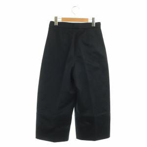 Drawer サテンワイドパンツ 36 ネイビー