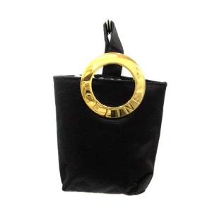 サークルロゴナイロンミニハンドバッグ ブラック