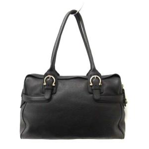 Salvatore Ferragamo トートバッグ ハンドバッグ ガンチーニ レザー 黒 ブラック イタリア製