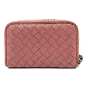 BOTTEGA VENETA イントレチャート レザーコインケース ピンク