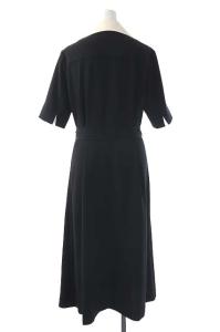 Grace Class 21SS バイカラーラップシャツワンピース ブラック