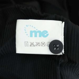 me ISSEY MIYAKE プリーツシャツ ブラウス 前開き 半袖 黒 ブラック